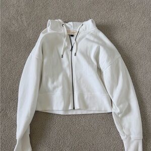 White Full-Zip Hoodie